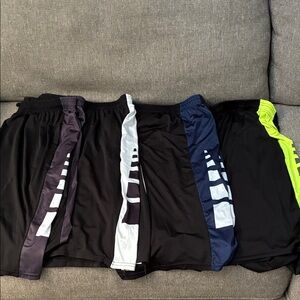 Men's 4 pair size XXL Athletic Shorts Set with Side Stripes